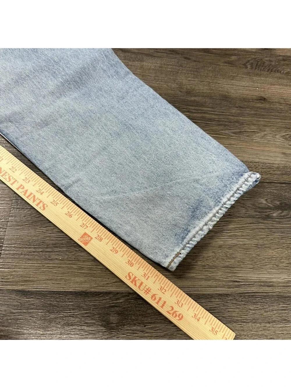 Vintage Levi’s 501 93’ throwback paint distressed straight fit loose jeans 38x32